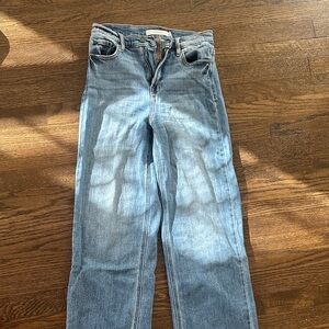 Women's Light Blue Straight Leg Jeans